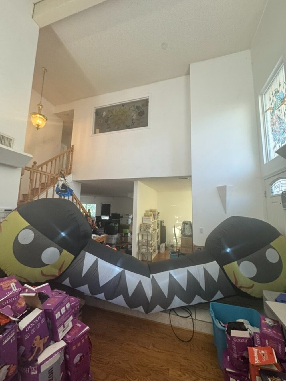 14ft Long GOOSH Halloween Inflatable Monster Eyes With Teeth